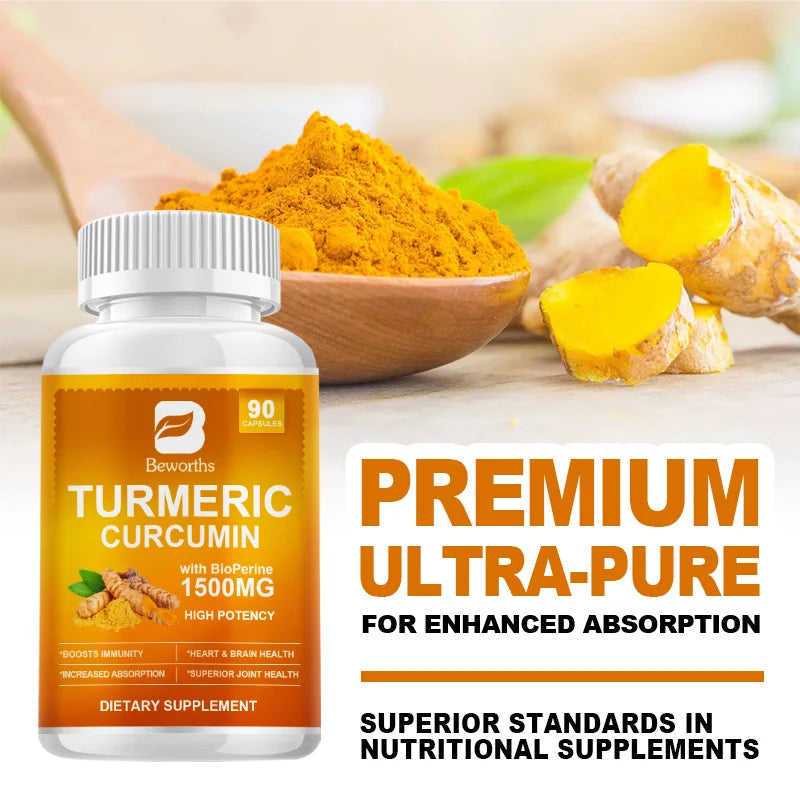 Turmeric & Black Pepper Capsules – Joint Support 90ct Peaceful Pleasures Health and Wellness