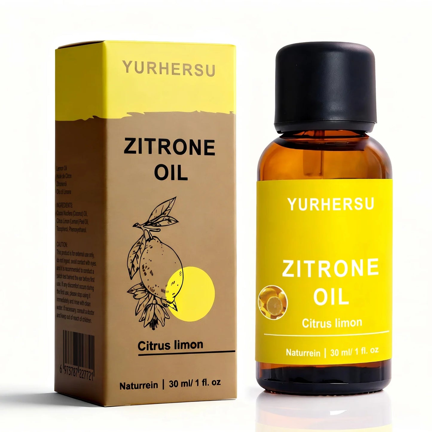 YURHERSU Pure Lemon Essential Oil 30ml – Brightening Skin Care