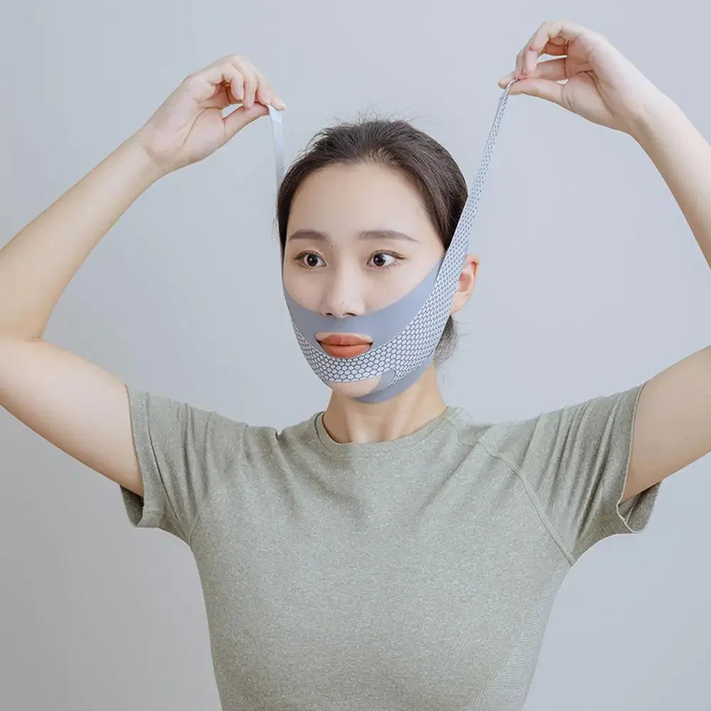 V-Face Chin Lifting Strap – Adjustable Jaw Slimming Mask Peaceful Pleasures Health and Wellness