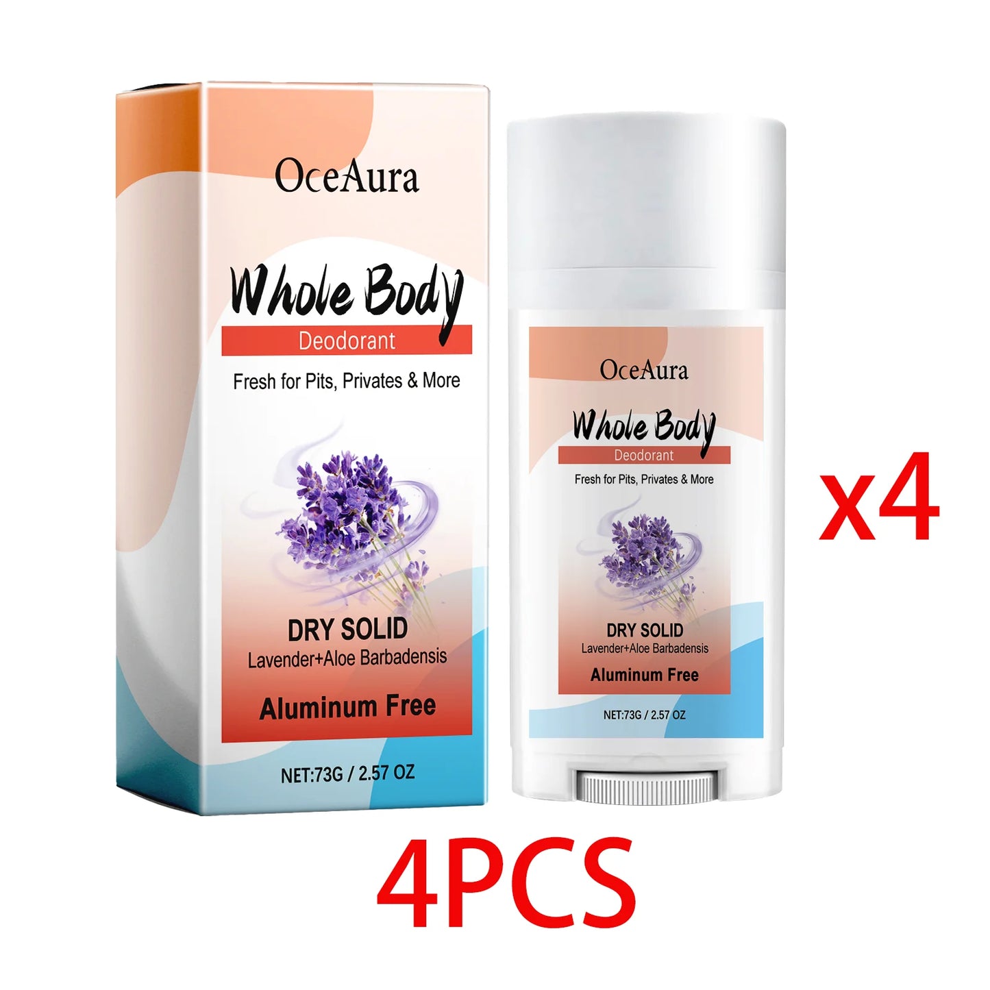 OceAura Lavender Natural Deodorant Stick – Aluminum Free Unisex