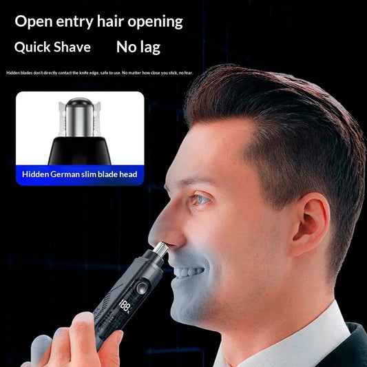 Portable Nose Ear Hair Trimmer Electric Clipper for Men Women Rechargeable Painless Hair Removal Kit Peaceful Pleasures Health and Wellness