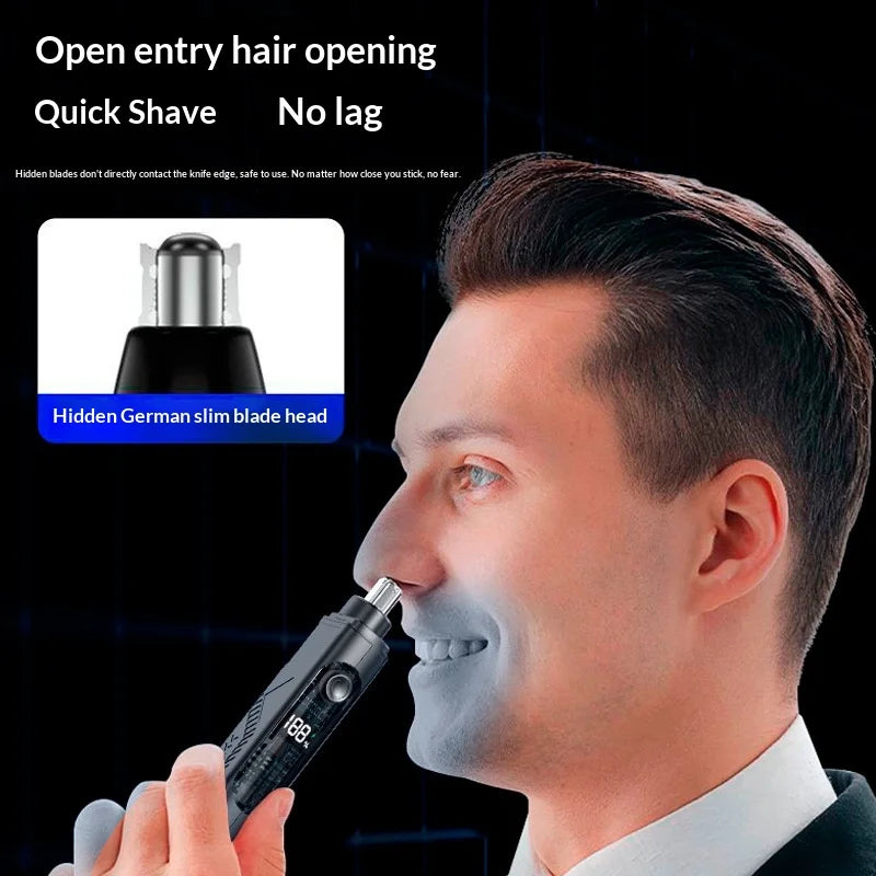 Portable Nose Ear Hair Trimmer Electric Clipper for Men Women Rechargeable Painless Hair Removal Kit Peaceful Pleasures Health and Wellness