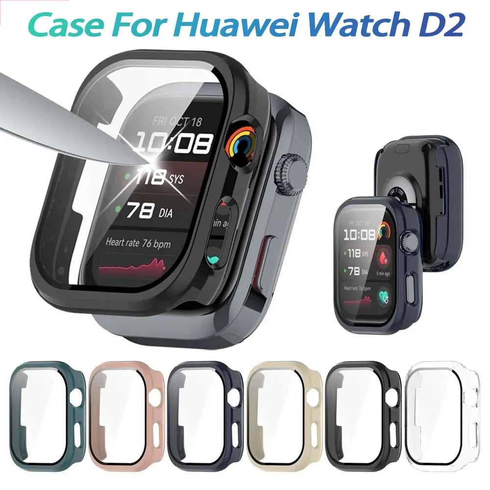 Huawei Watch D2 Tempered Glass + PC Bumper Case & Protector Peaceful Pleasures Health and Wellness