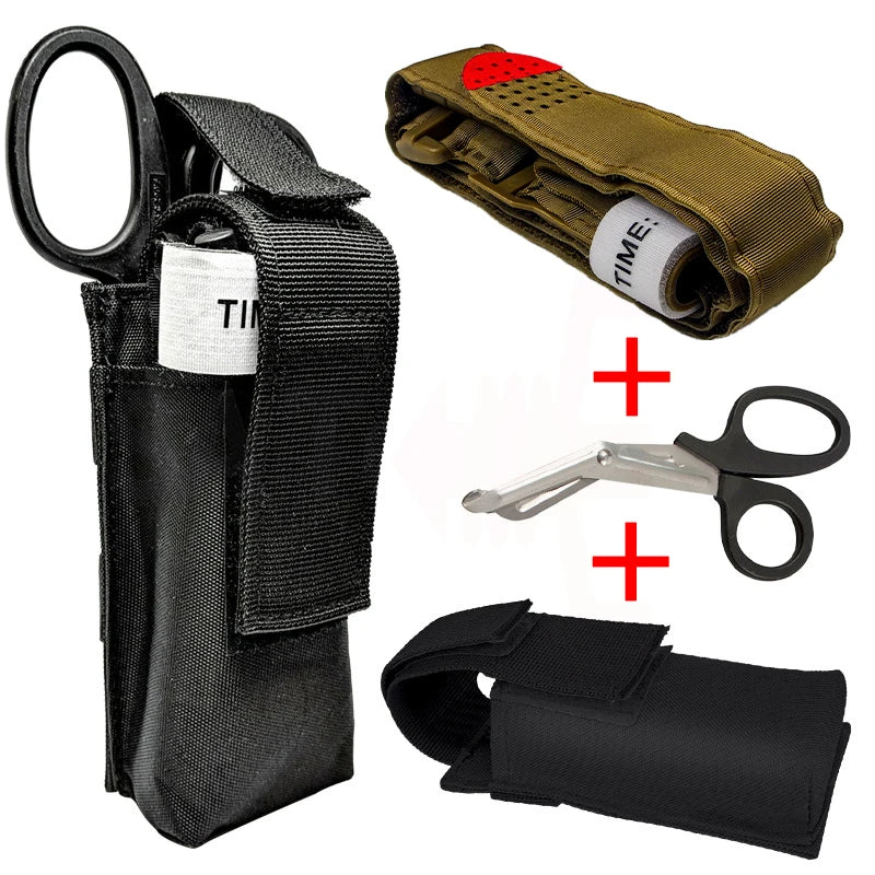 Aluminium Capstan Tourniquet Camping Equipment Outdoor Fast Hemostasis Ifak Emergency Tactical Military Survival First Aid Kit Peaceful Pleasures Health and Wellness Kahki Suit 1pcs