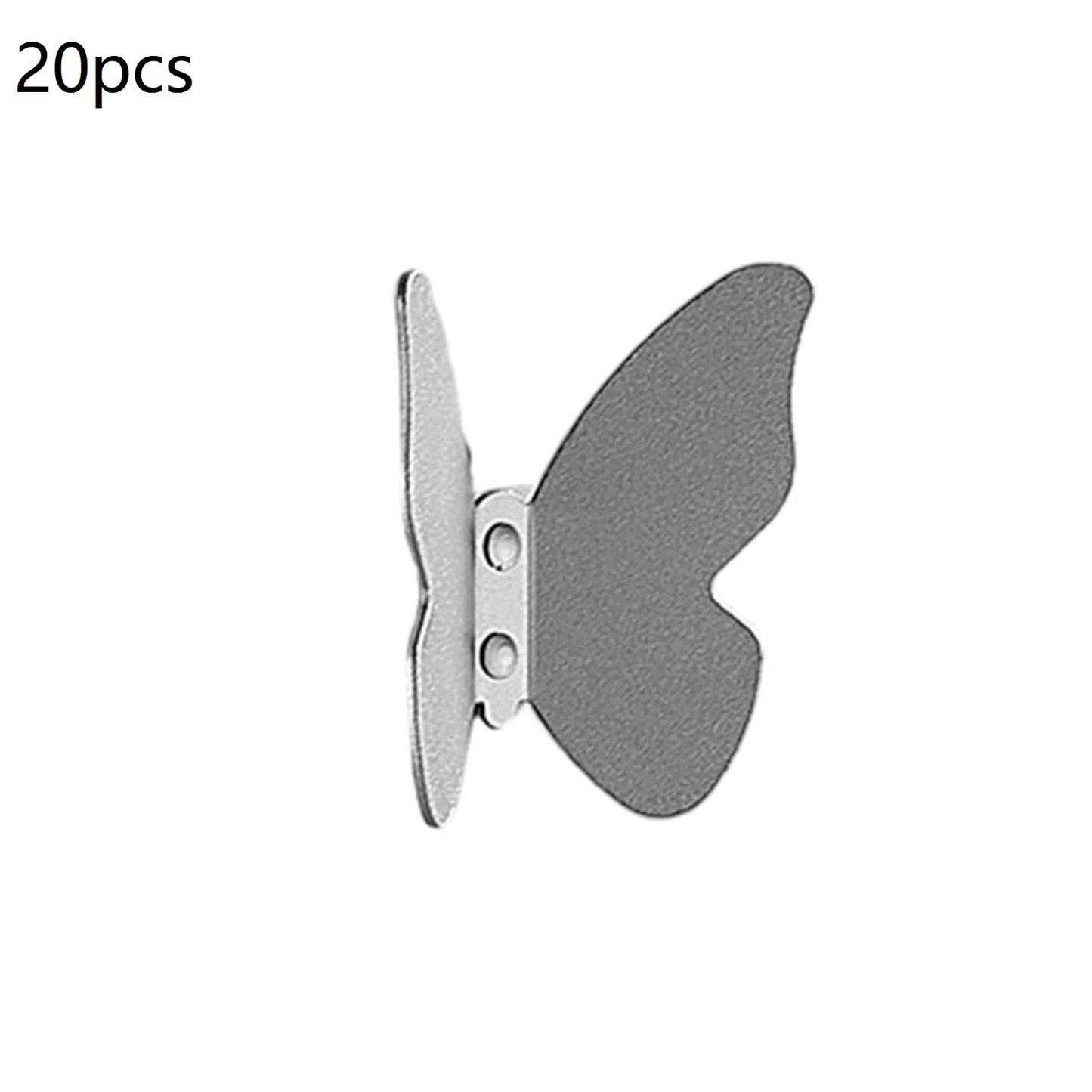 Butterfly Aluminum Alloy Wall Hook | Frosted Decorative Hook Decorative Wall Hook Peaceful Pleasures Health and Wellness 20pcs 2