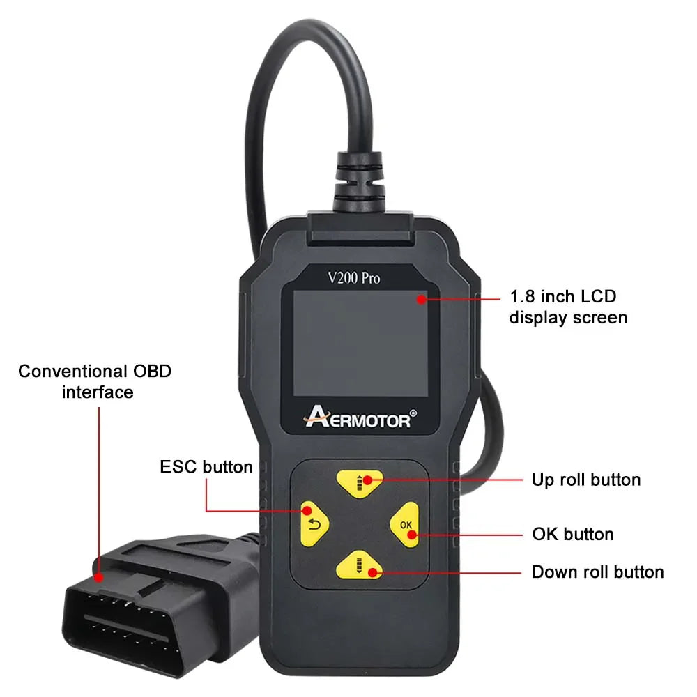 Aermotor V200 Pro OBD2 Scanner – Universal Car Diagnostic Tool