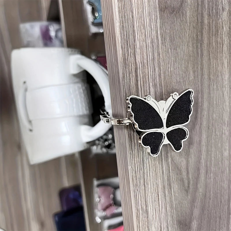 Butterfly Purse Hook – Foldable Handbag Table Hanger for Women