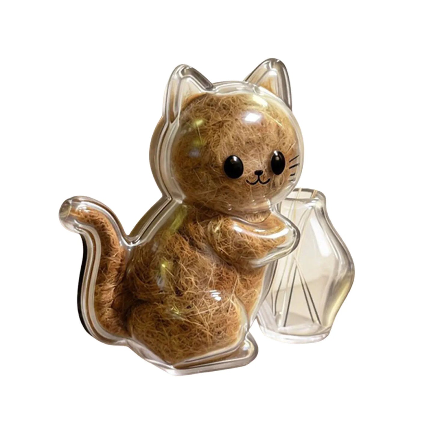 Cute Cat Fur Storage Memorial Pet Hairs Collector Commemorative Refrigerator Magnet for Pets Hairs Removal and Home Cleaning Use Peaceful Pleasures Health and Wellness A