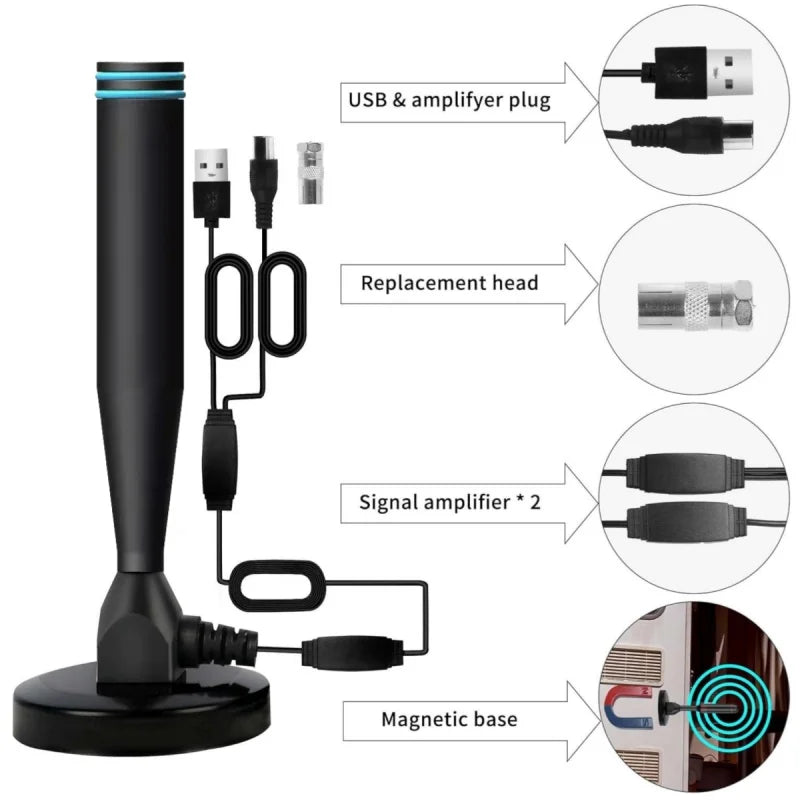 Indoor DVB-T2 Digital TV Antenna – Mini HDTV Aerial