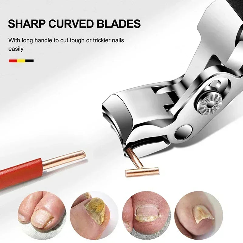 New Anti-Splash Nail Clippers Large Thick Hard Special Nail Clippers Diagonal Pliers Nail Scissors Household Manicure Tools Peaceful Pleasures Health and Wellness