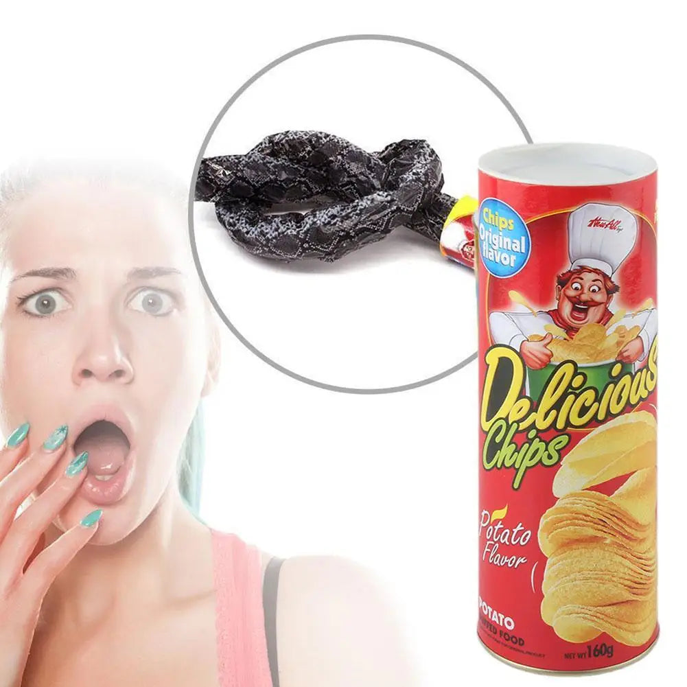 Spring Snake Prank Can Toy – Fake Potato Chip Can Joke for Kids & Parties Peaceful Pleasures Health and Wellness