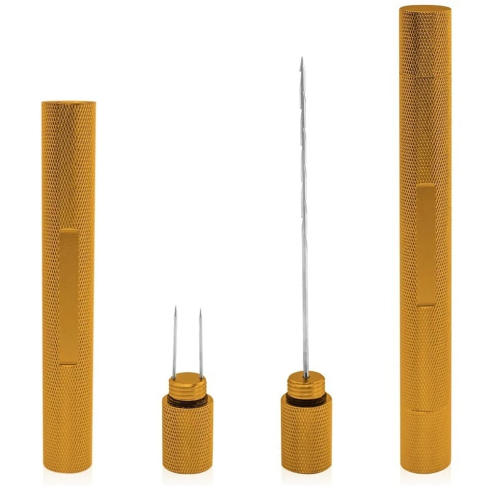 Aluminum alloy lightweight serrated with needle cigar holder unclogger drill hole type cigarette holder for Cigar Enthusiasts Peaceful Pleasures Health and Wellness