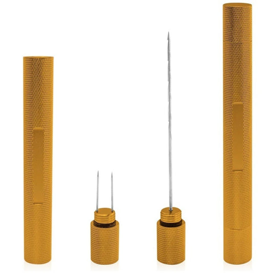 Aluminum alloy lightweight serrated with needle cigar holder unclogger drill hole type cigarette holder for Cigar Enthusiasts Peaceful Pleasures Health and Wellness