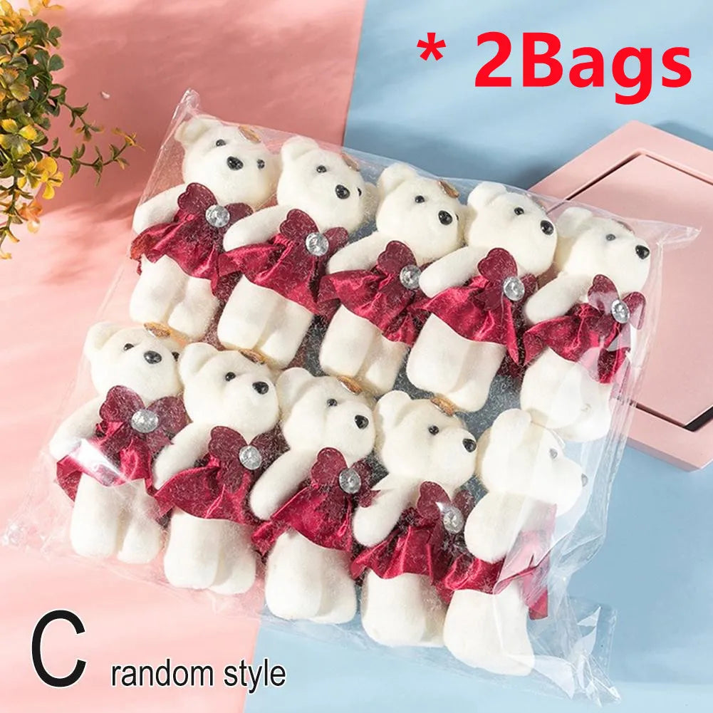 10pcs Diamond Ice Cream Bouquet Bears – Cute Teddy Gift Decor