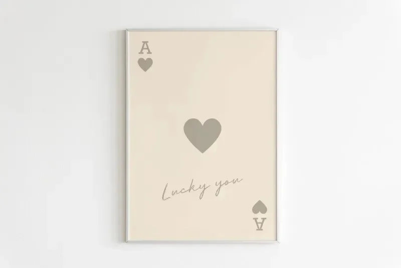 Queen of Hearts Kiss Lips Canvas Print | Lucky You Wall Art
