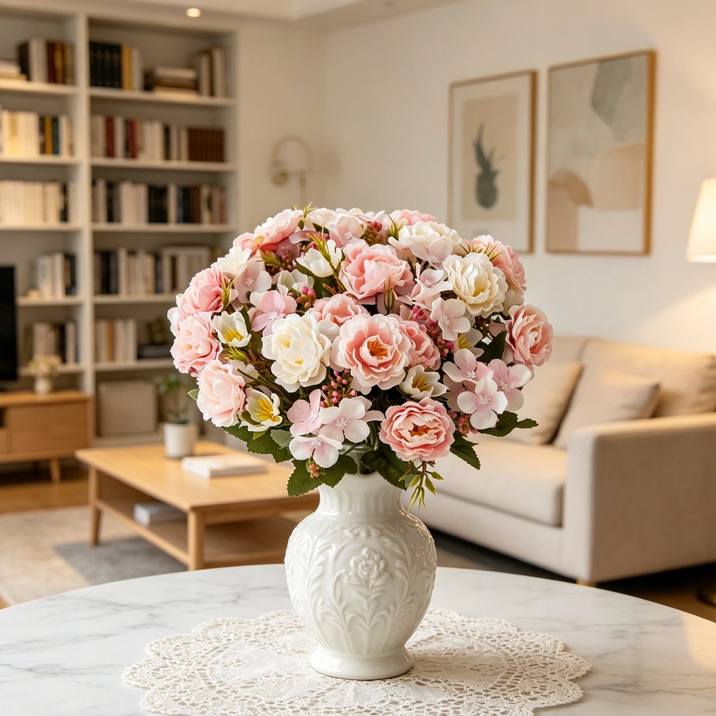 Silk Peony Artificial Flowers for Wedding, Home & Party Décor