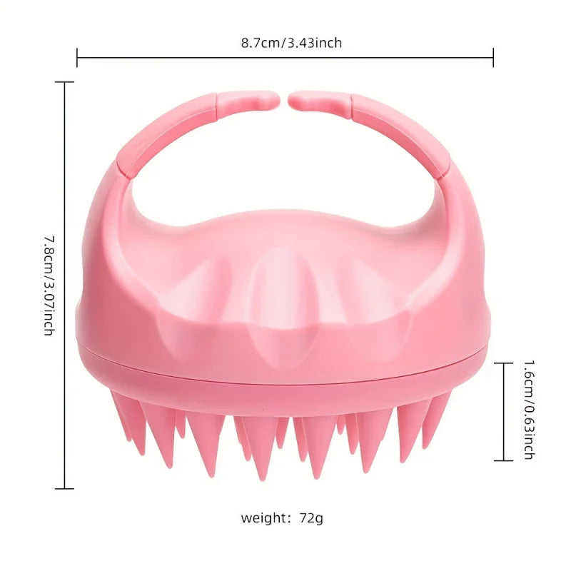 1 Gentle Silicone Scalp Massage Shampoo Brush - Anti-allergy Handheld Hair Shampoo Device，For removing dandruff，No Battery Requi Peaceful Pleasures Health and Wellness