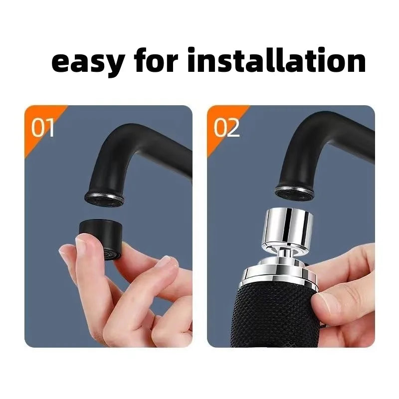 360° Rotating Kitchen Faucet Adapter | 3-Mode Water-Saving Nozzle