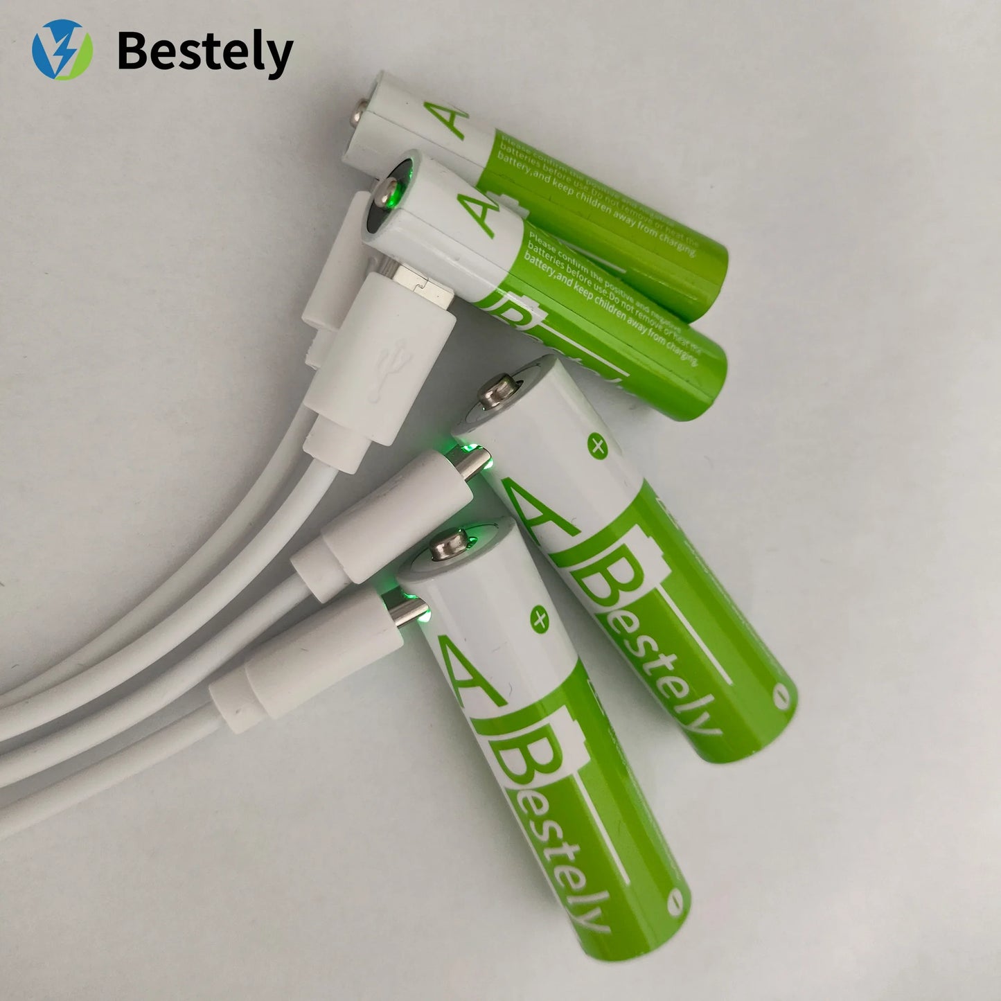 1.5V AA 13600mAh + AAA 6800mAh Rechargeable Lithium Battery Set with USB-C Fast Charging Type C Cable Peaceful Pleasures Health and Wellness