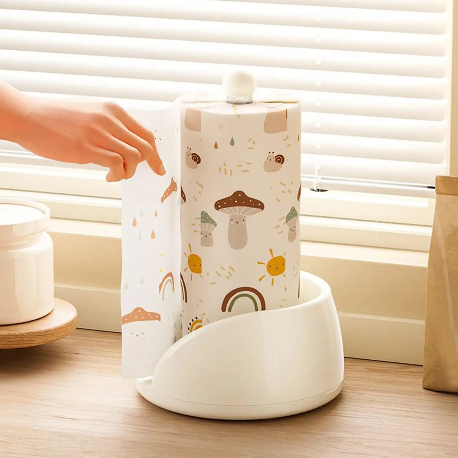 Paper Towel Dispenser Stainless Steel Large Capacity Rotating Supplies Kitchen Towel Holder For Home Apartment Counter Hotel Peaceful Pleasures Health and Wellness