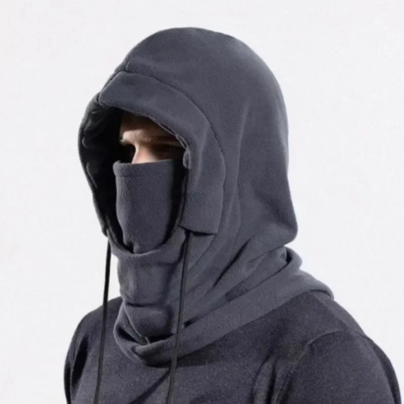 Winter Balaclava Knit Hood – Windproof Drawstring Mask Unisex