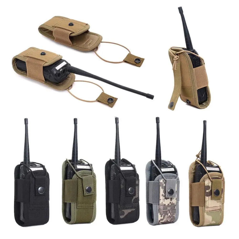 Outdoor Tactical Walkie Talkie Pouch for MOLLE, Multi-Functional Phone Bag Tactical Waist Bag Radio Protective Case Peaceful Pleasures Health and Wellness