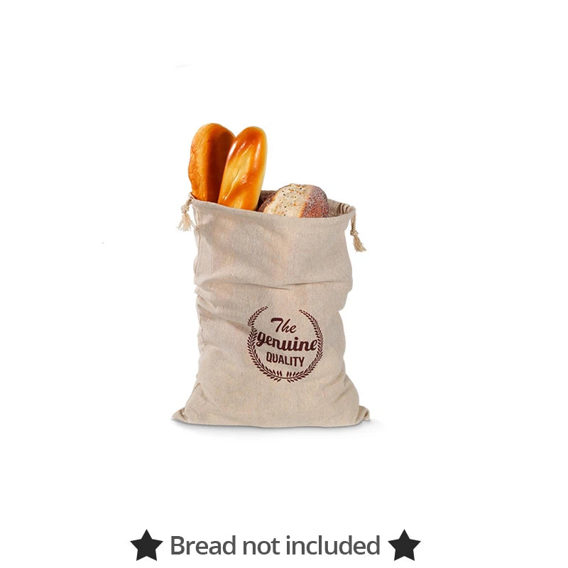 Linen Bread Bags for Sourdough Homemade Bread, Reusable Bread Storage Bag, Linen Fabric Bread Bag for Home Bakers Peaceful Pleasures Health and Wellness 40x30cm B