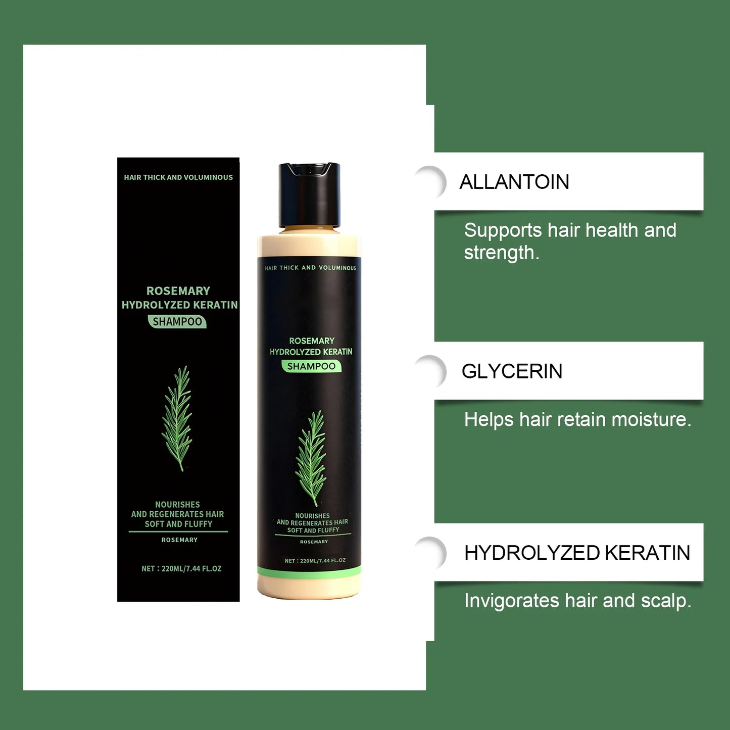Rosemary & Keratin Volumizing Shampoo for Fine Hair 220ml