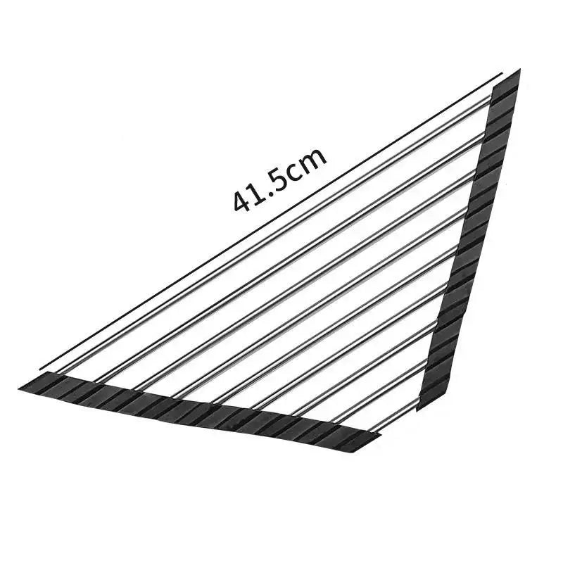Foldable Triangle Dish Drying Rack – Corner Sink Organizer