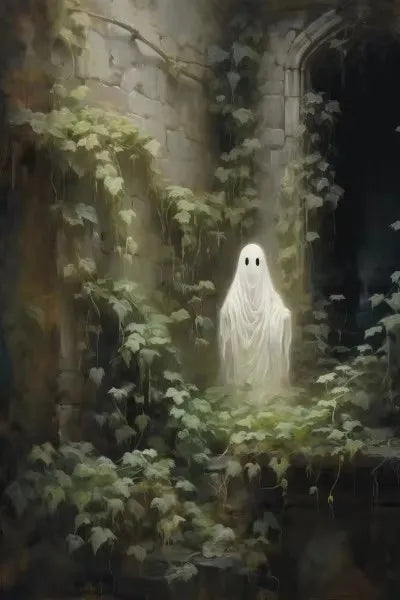 Halloween Ghost Forest Canvas Poster | Cute Wall Art Decor Canvas Wall Art Peaceful Pleasures Health and Wellness ZLH5151 30x45cm No Frame