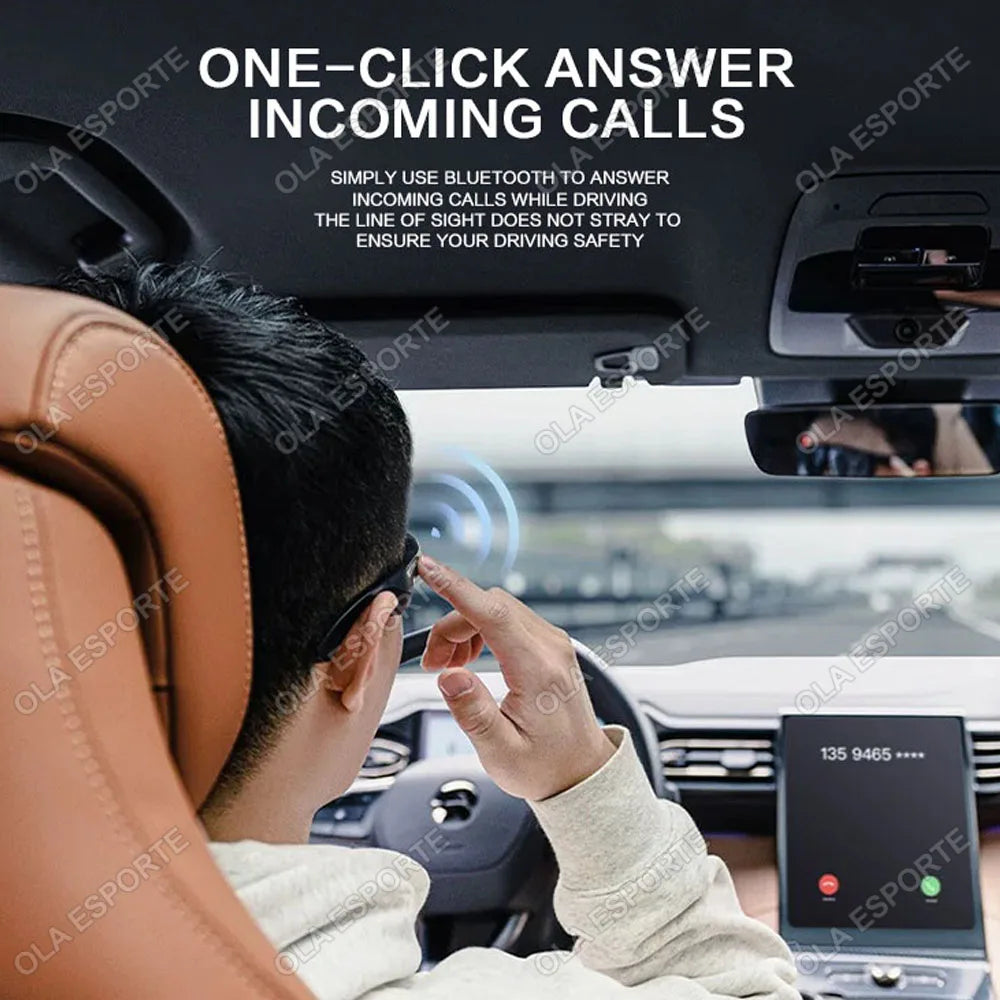 Bluetooth Smart Glasses Polarized UV400 Sunglasses Open-Ear Audio