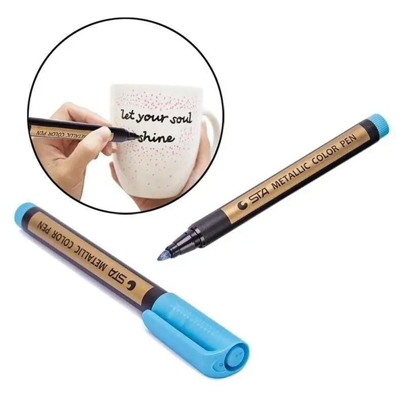 10 Colors Exquisite Metal Marker Paint Pen Art Permanent Writing