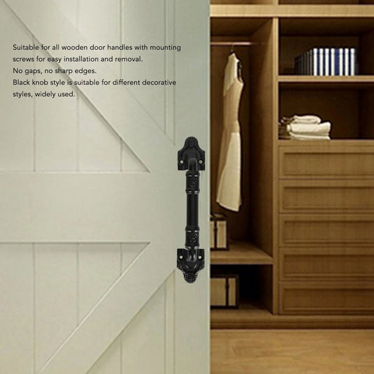 Barn Door Handles Sliding Barn Door Handle Double Sided Black Barn Door Pull Handle for Gates Garages Sliding Barn Door Handle Peaceful Pleasures Health and Wellness