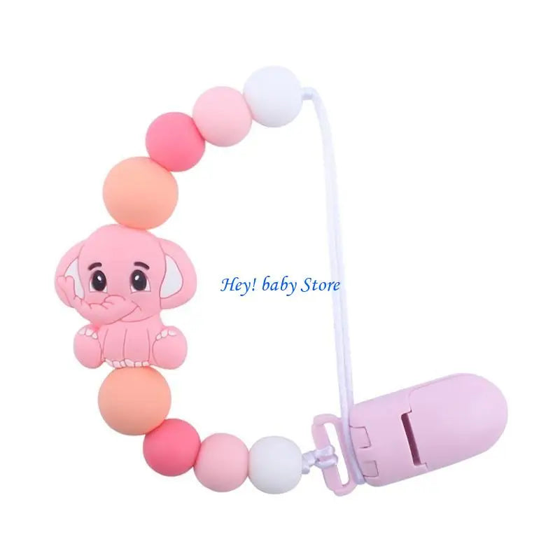 BPA-Free Animal Silicone Pacifier Clip for Baby 0–12 Months