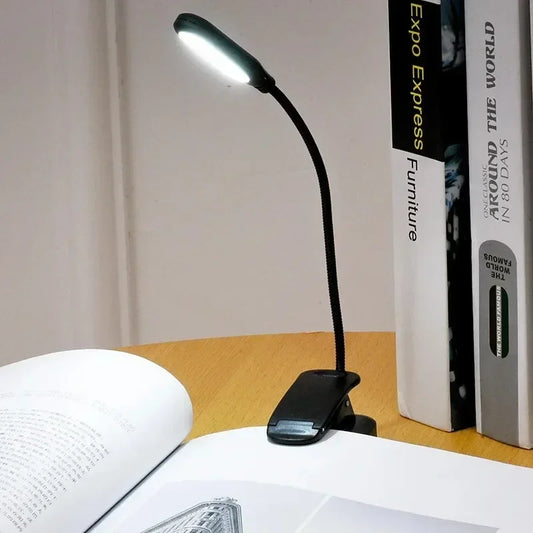 Rechargeable Clip-On LED Book Light | 7 LEDs, 3 Modes Clip-On LED Lamp Peaceful Pleasures Health and Wellness