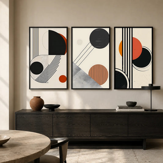 Abstract Geometric Minimalist Canvas Wall Art | Modern Poster Canvas Wall Art Print Peaceful Pleasures Health and Wellness