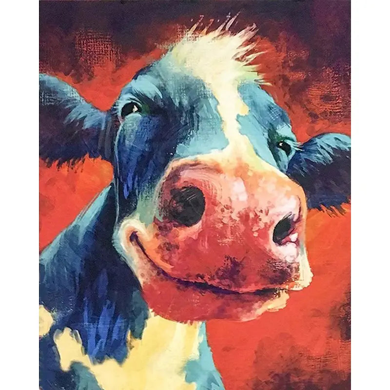 Paint By Numbers For Adults cartoon cows Table Decoration Modern 60X75Cm Photo Frames Oil Painting On Canvas Handmade Gatyztory Peaceful Pleasures Health and Wellness 3440 40x60cm Unframed