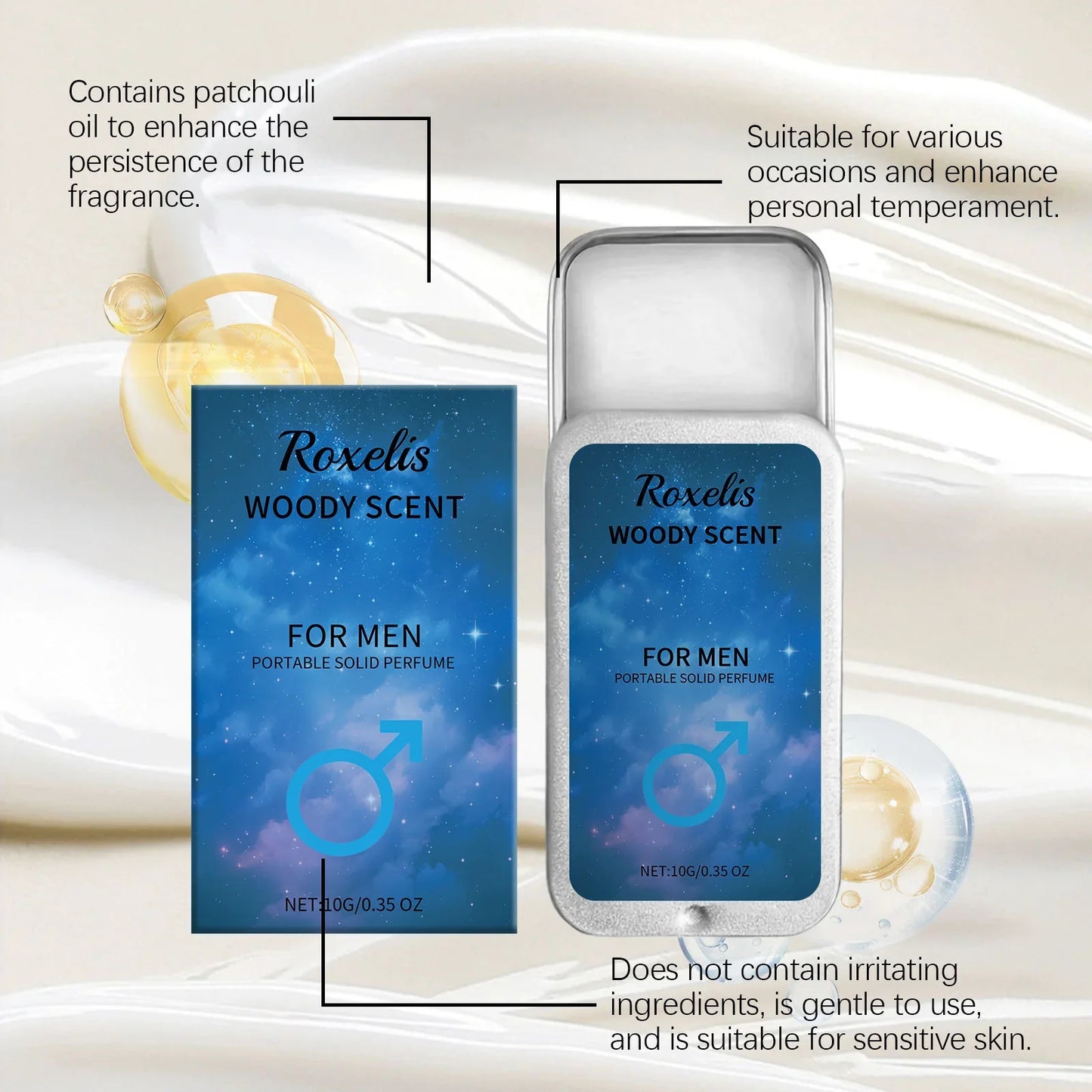OceAura Pheromone Solid Perfume Balm | Floral Scent Women & Men