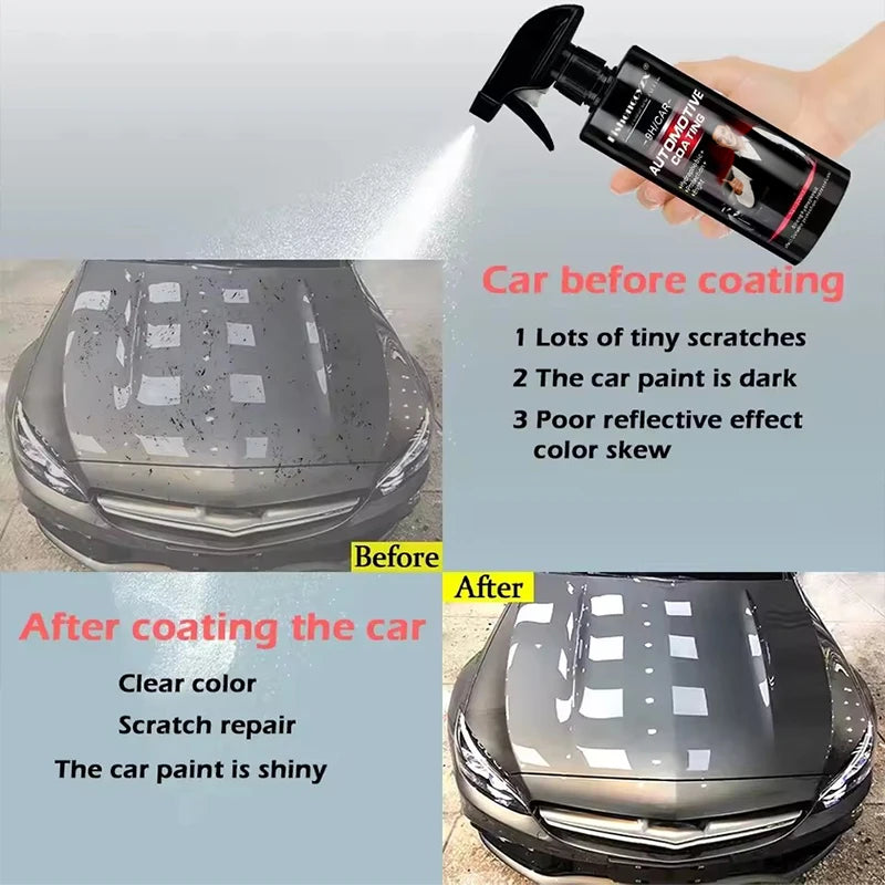 Ceramics for Cars Coating 500ML 9H Nano Liquid Glass Plated Crystal Hydrophobic Waterproof Polishing Paint Hardness Car Polish Peaceful Pleasures Health and Wellness