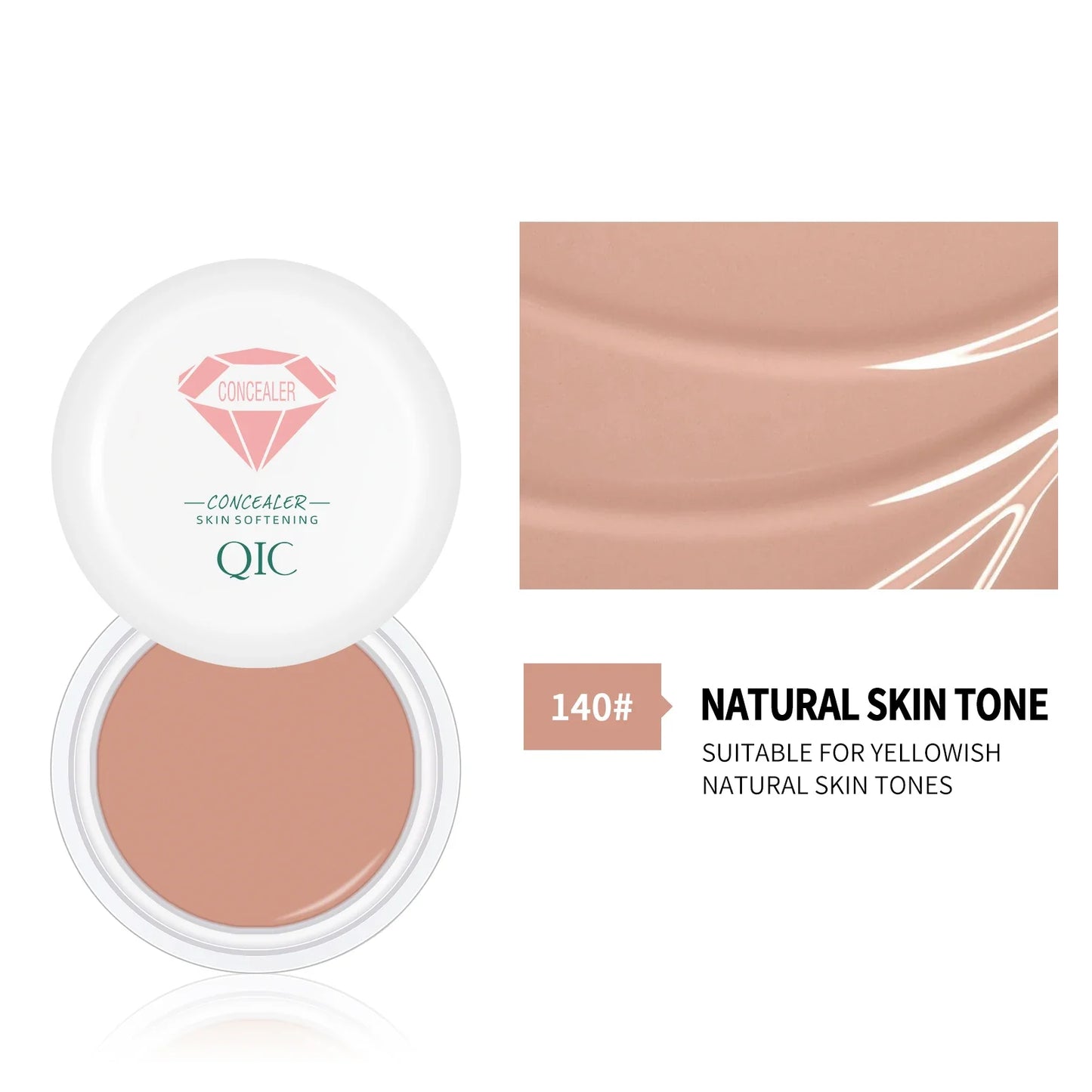 QIC Hydrating Waterproof Concealer – Full Coverage Cream