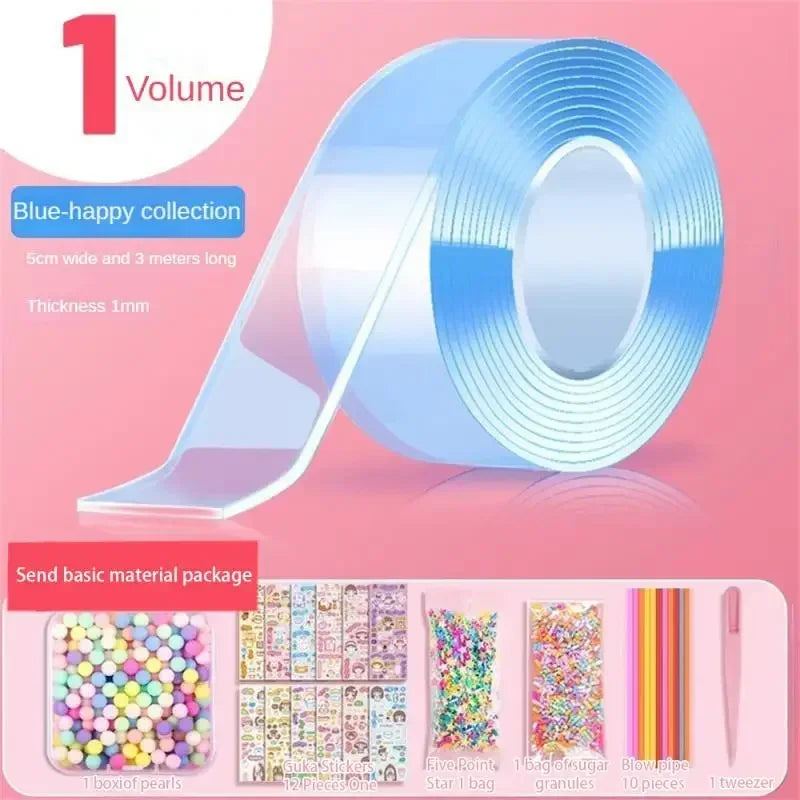 Double Sided Tape Glitter Adhesive Toy Making Home Improvement Uses Foam Colors Thermal Bonding Blow Molded Reusable Adhesive Peaceful Pleasures Health and Wellness C