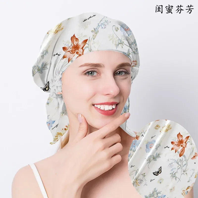 100% Mulberry Silk Sleep Cap – Hair Wrap Beanie for Women