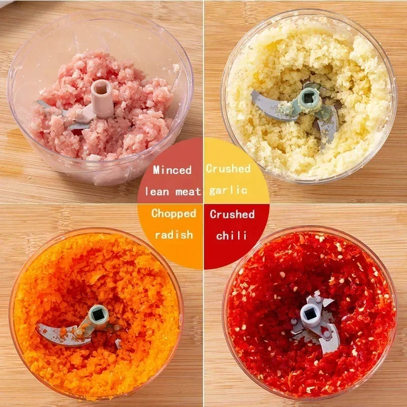 Manual Garlic Chopper & Vegetable Cutter 500ml/900ml