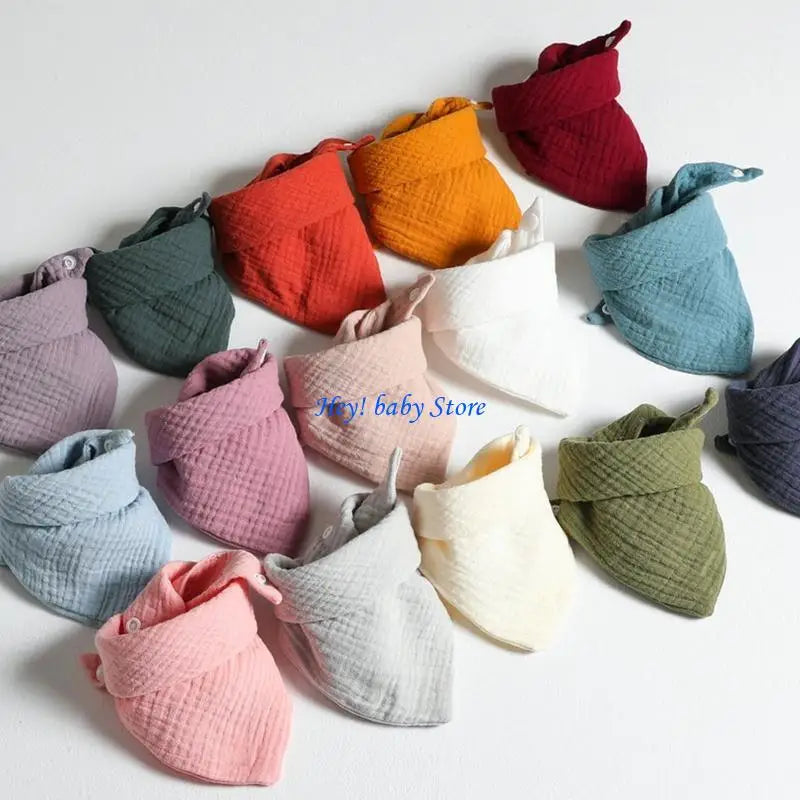 3-Pack Baby Bandana Drool Bibs | Soft Cotton Triangle Scarves