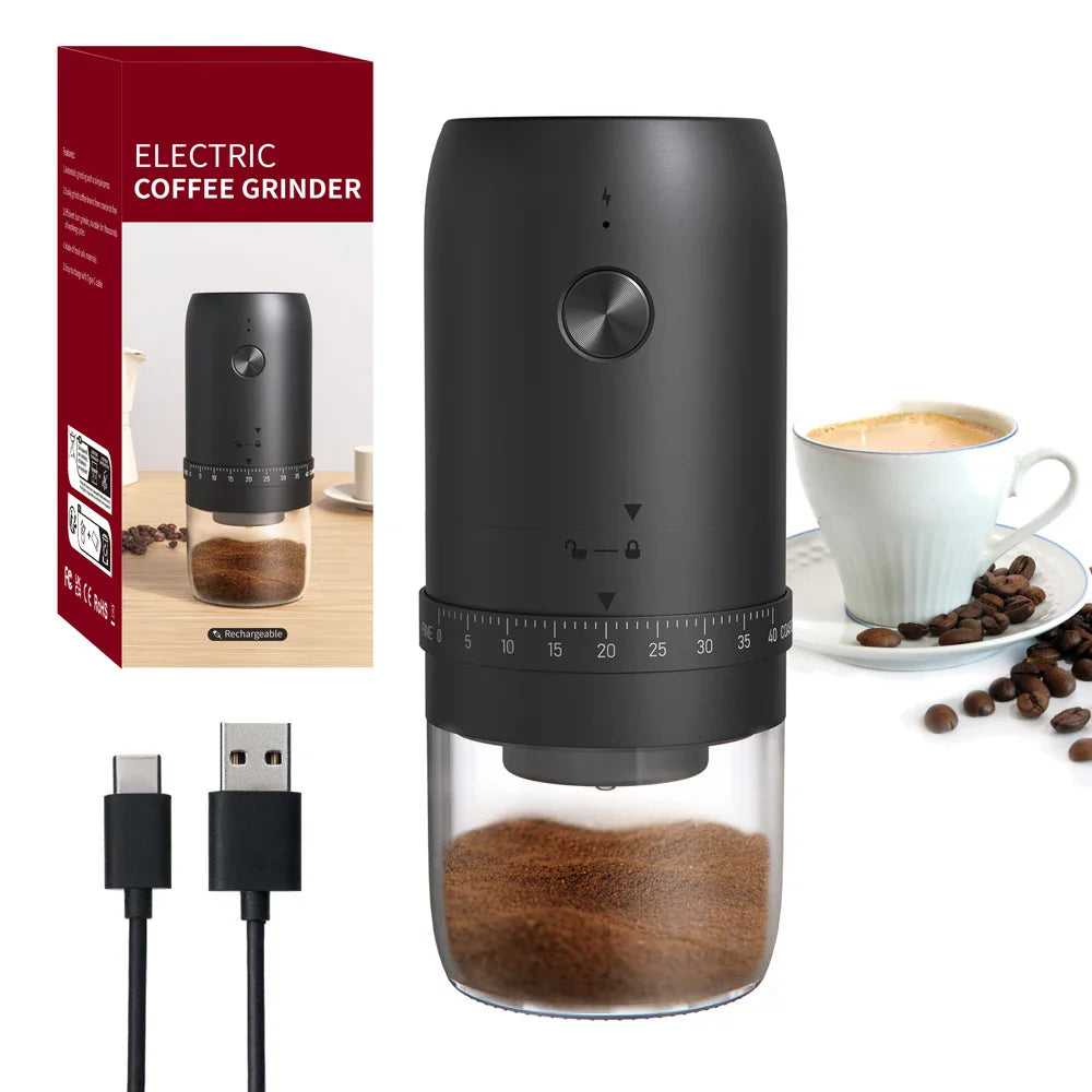 URGGU Portable Electric Coffee Bean Grinder | Automatic