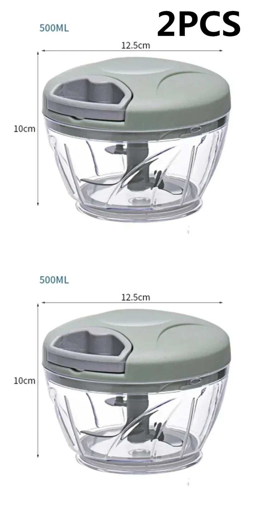 Manual Garlic Chopper & Vegetable Cutter 500ml/900ml
