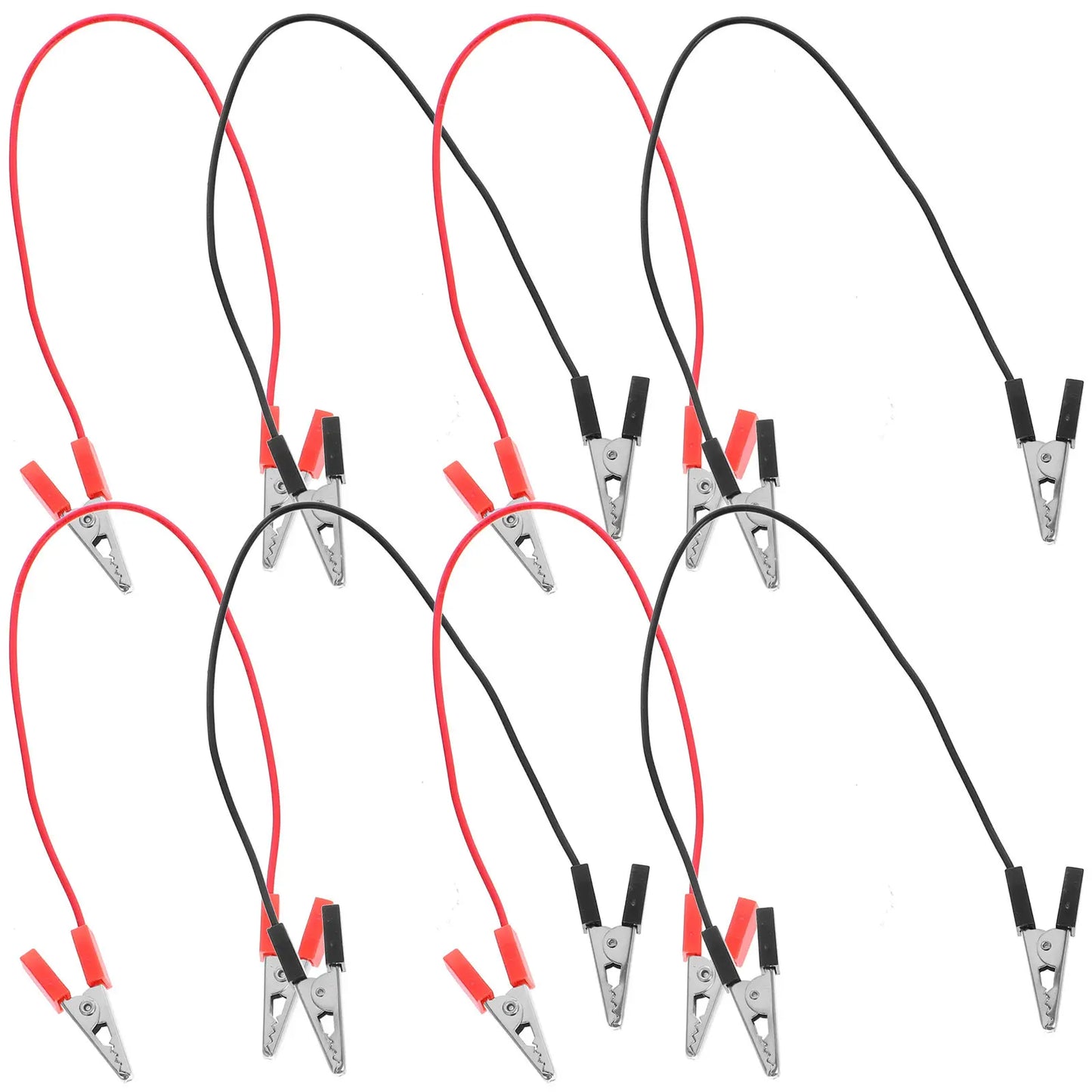 8Pcs Double End Alligator Clip Insulated Copper Wire Electrical Cable Circuit Wire Teaching Demo Science Laboratory Equipment Peaceful Pleasures Health and Wellness Default Title