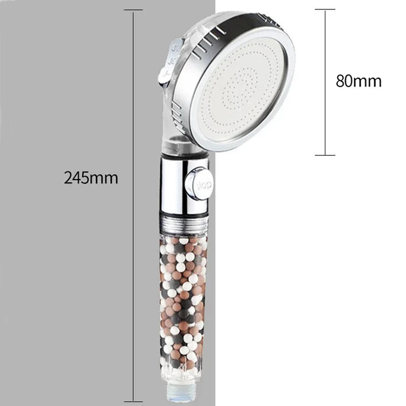 3-Function SPA Shower Head | High Pressure & Filter