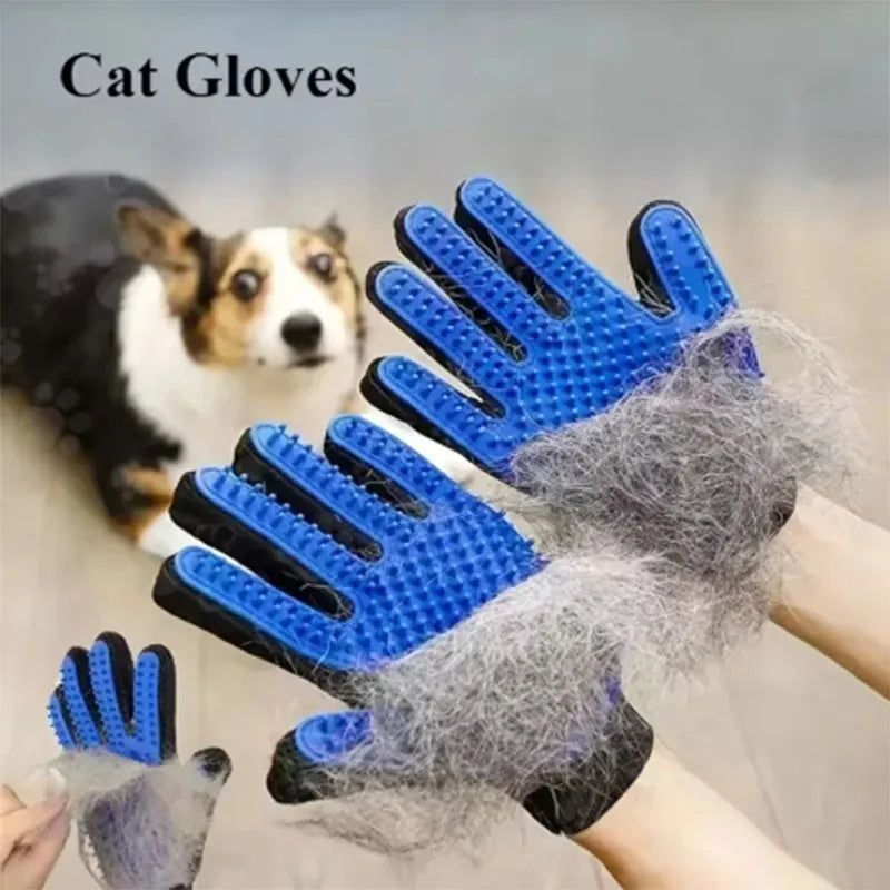 Pet Hair Glove Comb Pet Dog Cat Grooming Cleaning Glove Deshedding Hair remover Massage Brush Animal Supplies Cat Accessoies Peaceful Pleasures Health and Wellness
