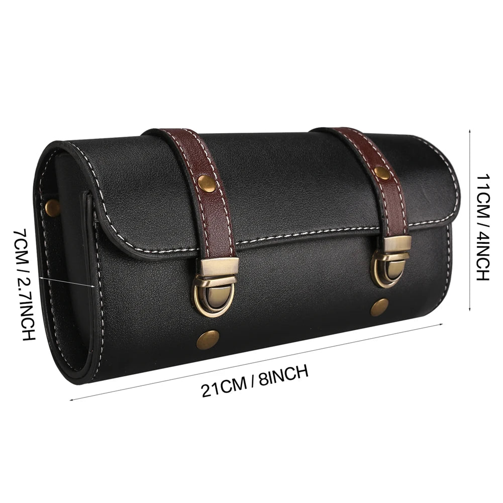 6 Style Motorcycle Tool Bag Waterproof PU Leather Universal Saddlebag Front Fork Handlebar Bags Luggage Storage Pouch For Harley Peaceful Pleasures Health and Wellness black purple